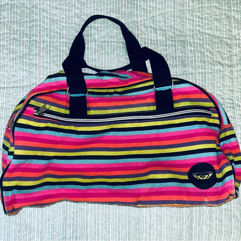 ROXY COLORFUL STRIPED DUFFEL BAG 2011